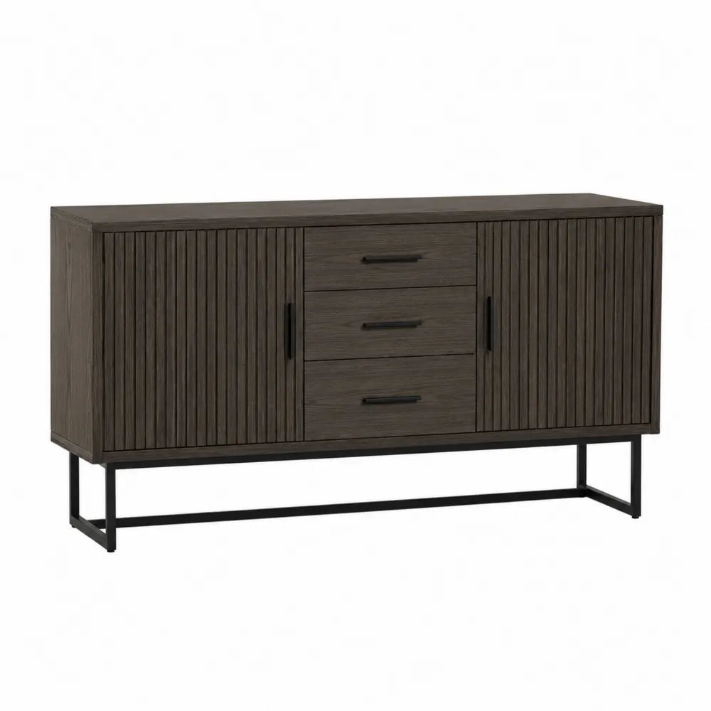 Credenza in legno e metallo con cassetti