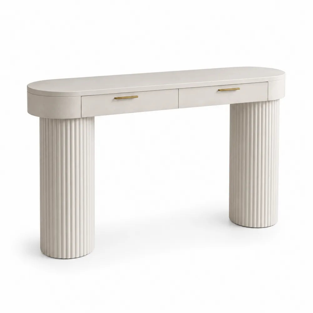 Consolle in Legno MDF Bianco 120 x 40 x 80 cm