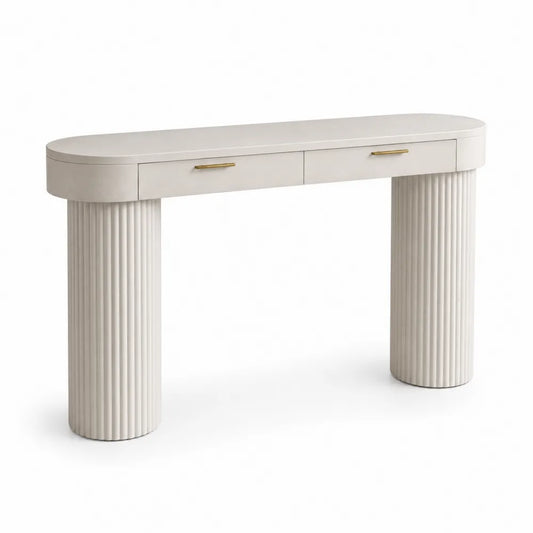 Consolle in Legno MDF Bianco 120 x 40 x 80 cm