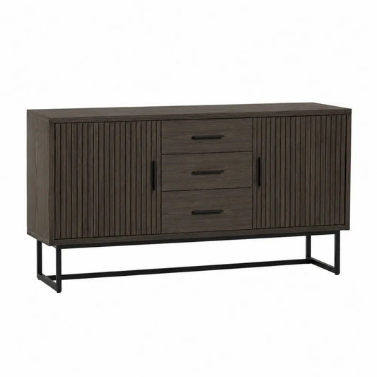 Credenza in legno e metallo con cassetti